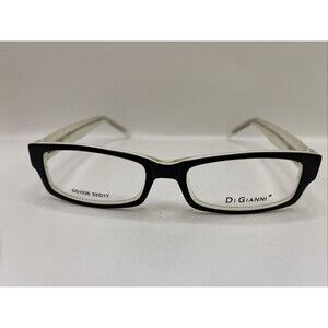 Di Gianni Eyeglasses DG1026 Black/White Designer Demo Lens Black 53-17-140